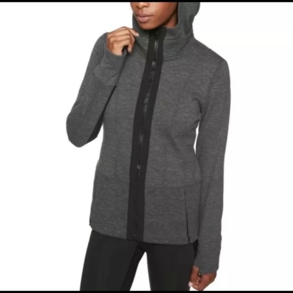 ATHLETA • Women’s Victory Fitted Hooded Jacket Full Zip Grey Size XS - Picture 1 of 7